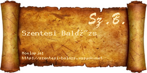 Szentesi Balázs névjegykártya